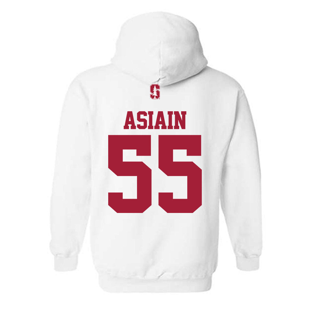 Stanford - NCAA Football : Joe Asiain - Classic Shersey Hooded Sweatshirt-1