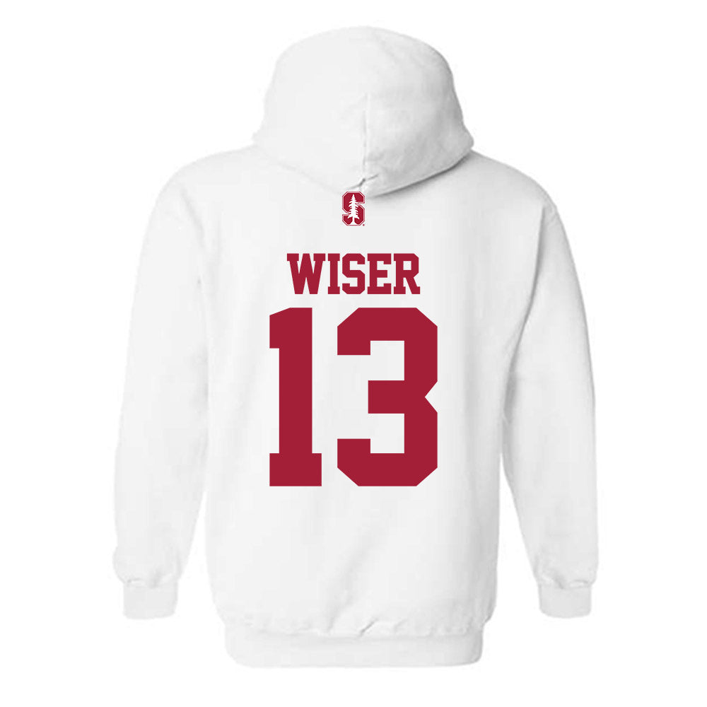 Stanford - NCAA Baseball : David Wiser - Classic Shersey Hooded Sweatshirt-1