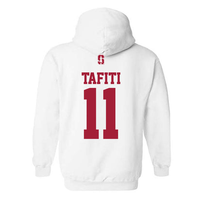 Stanford - NCAA Football : Tevarua Tafiti - Classic Shersey Hooded Sweatshirt-1
