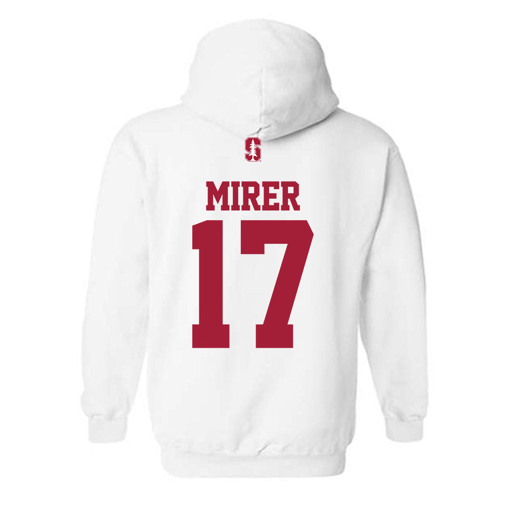 Stanford - NCAA Football : Charlie Mirer - Classic Shersey Hooded Sweatshirt-1
