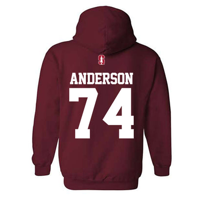 Stanford - NCAA Football : Fisher Anderson - Classic Shersey Hooded Sweatshirt-1