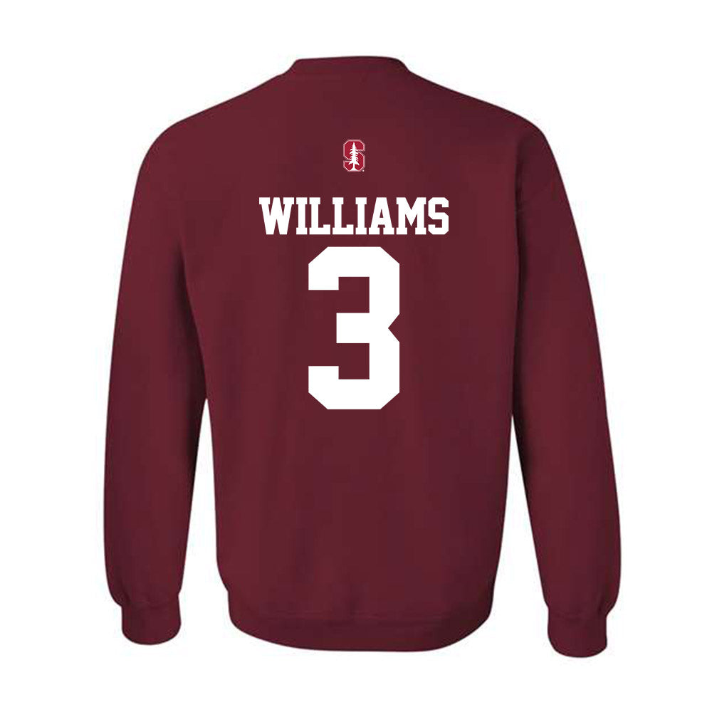 Stanford - NCAA Football : CJ Williams - Classic Shersey Crewneck Sweatshirt-1