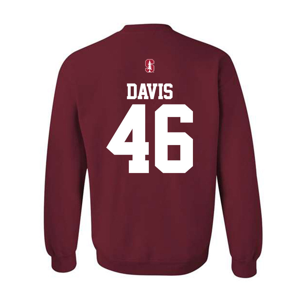 Stanford - NCAA Football : Carter Davis - Classic Shersey Crewneck Sweatshirt-1