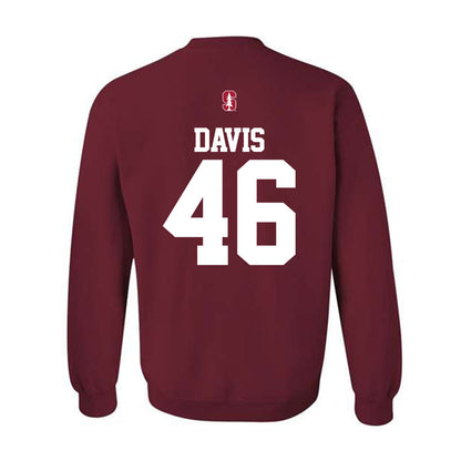 Stanford - NCAA Football : Carter Davis - Classic Shersey Crewneck Sweatshirt-1