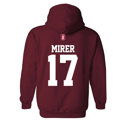 Stanford - NCAA Football : Charlie Mirer - Classic Shersey Hooded Sweatshirt-1
