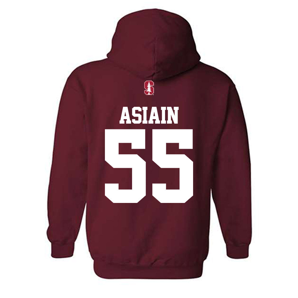 Stanford - NCAA Football : Joe Asiain - Classic Shersey Hooded Sweatshirt-1