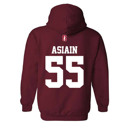 Stanford - NCAA Football : Joe Asiain - Classic Shersey Hooded Sweatshirt-1