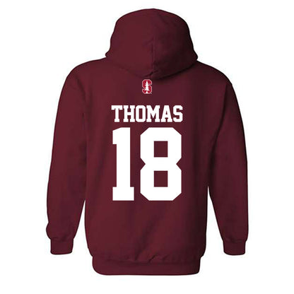 Stanford - NCAA Baseball : Kassius Thomas - Classic Shersey Hooded Sweatshirt-1