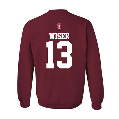 Stanford - NCAA Baseball : David Wiser - Classic Shersey Crewneck Sweatshirt-1