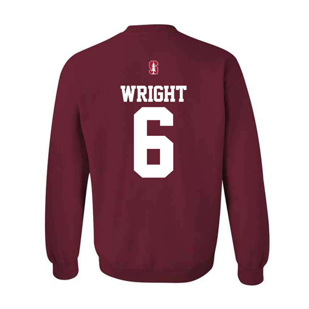 Stanford - NCAA Football : Collin Wright - Classic Shersey Crewneck Sweatshirt-1