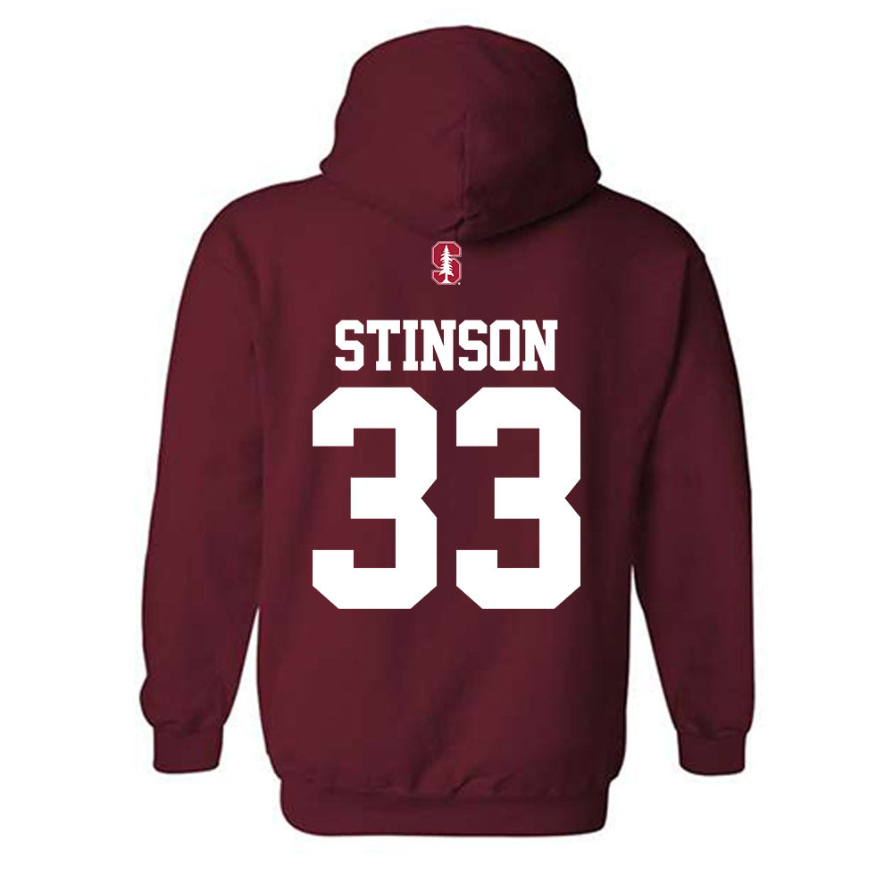 Stanford - NCAA Men's Basketball : Evan Stinson - Classic Shersey Hooded Sweatshirt-1