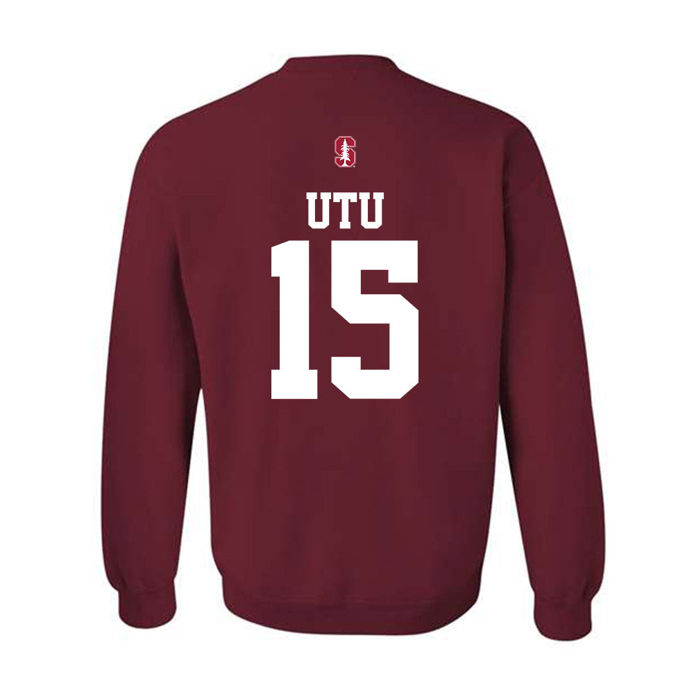 Stanford - NCAA Football : Donte Utu - Classic Shersey Crewneck Sweatshirt-1