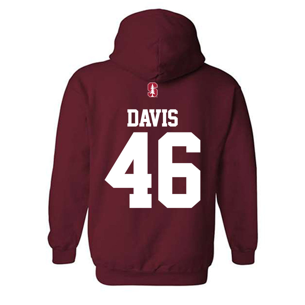 Stanford - NCAA Football : Carter Davis - Classic Shersey Hooded Sweatshirt-1