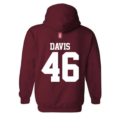 Stanford - NCAA Football : Carter Davis - Classic Shersey Hooded Sweatshirt-1