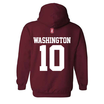 Stanford - NCAA Football : Jordan Washington - Classic Shersey Hooded Sweatshirt-1