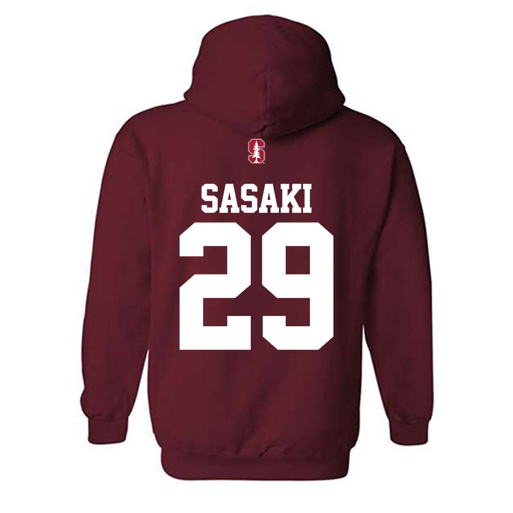 Stanford - NCAA Men's Soccer : Takashi Sasaki - Classic Shersey Hooded Sweatshirt-1