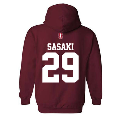 Stanford - NCAA Men's Soccer : Takashi Sasaki - Classic Shersey Hooded Sweatshirt-1