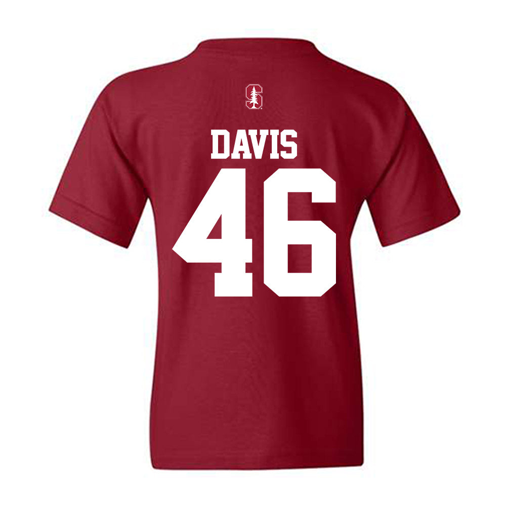 Stanford - NCAA Football : Carter Davis - Classic Shersey Youth T-Shirt-1