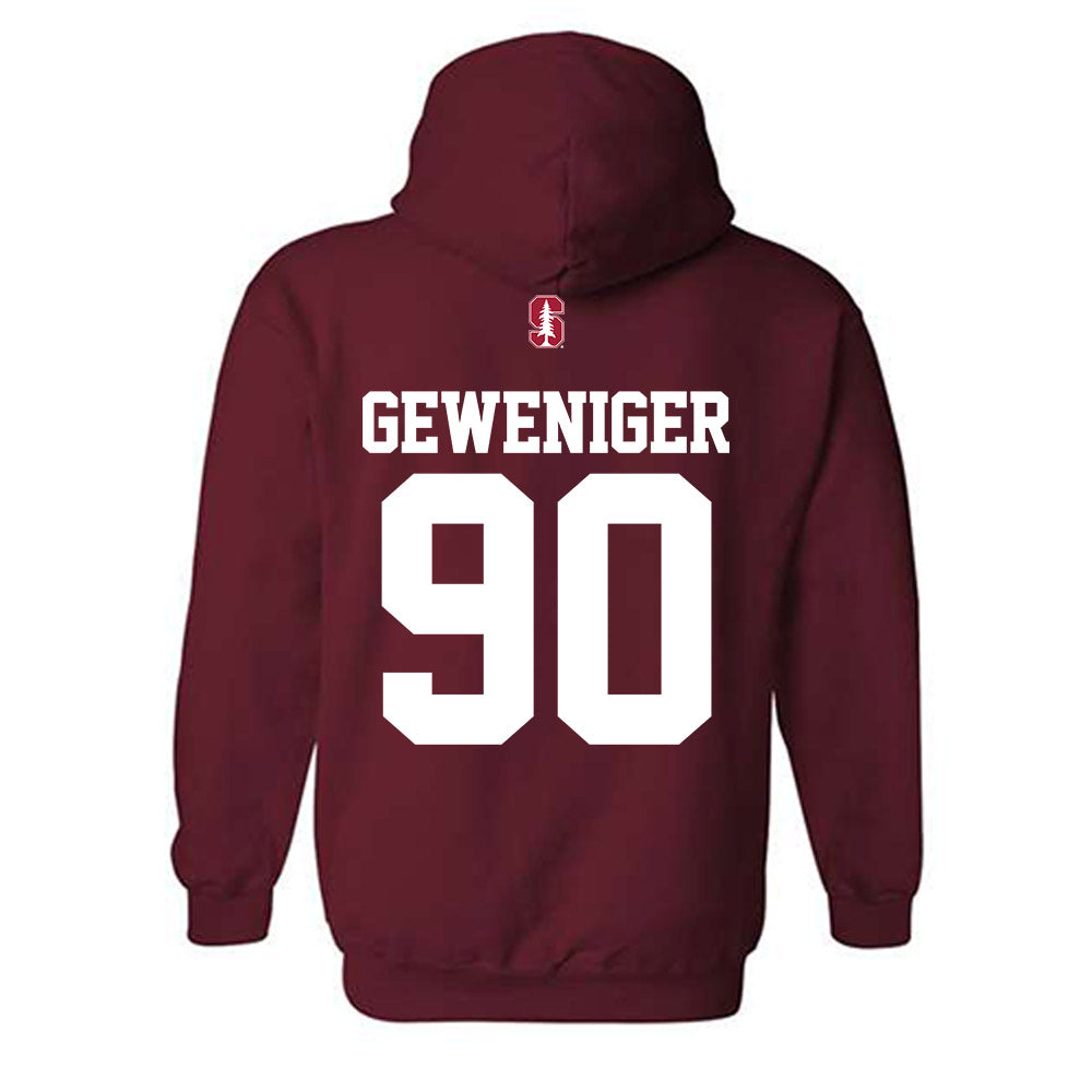 Stanford - NCAA Football : Gavin Geweniger - Classic Shersey Hooded Sweatshirt-1