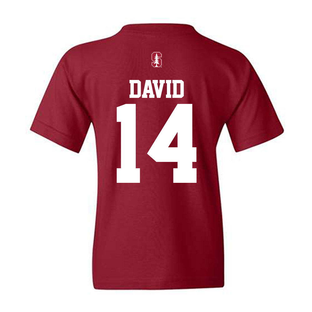 Stanford - NCAA Baseball : Sebastian David - Classic Shersey Youth T-Shirt-1