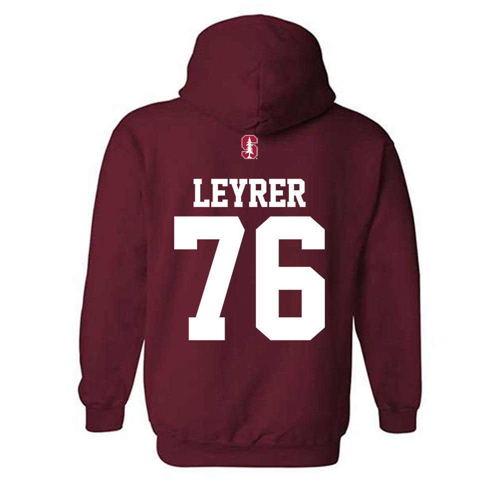 Stanford - NCAA Football : Jack Leyrer - Classic Shersey Hooded Sweatshirt-1