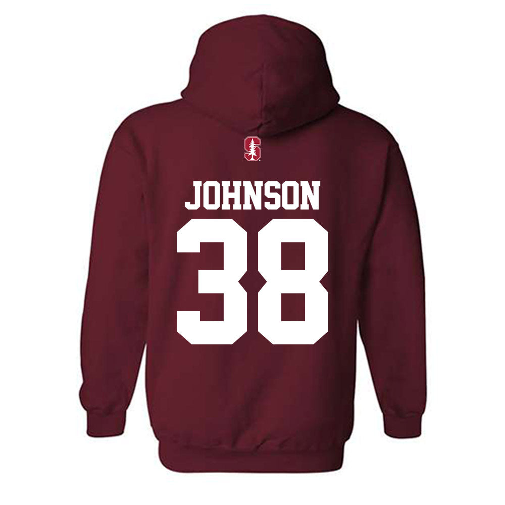 Stanford - NCAA Football : Zach Johnson - Classic Shersey Hooded Sweatshirt-1