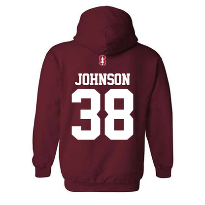 Stanford - NCAA Football : Zach Johnson - Classic Shersey Hooded Sweatshirt-1