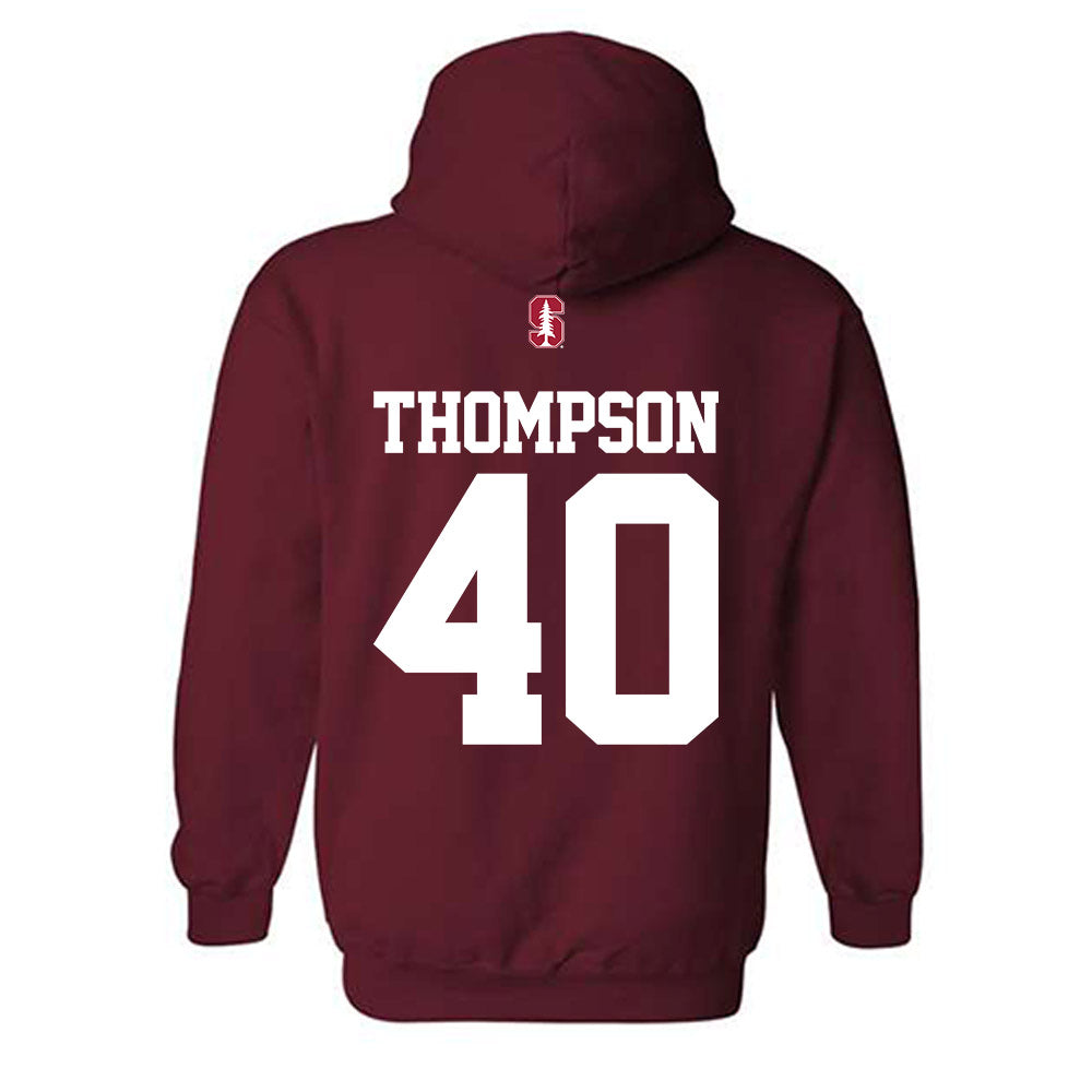 Stanford - NCAA Football : Jason Thompson - Classic Shersey Hooded Sweatshirt-1