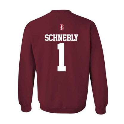 Stanford - NCAA Men's Soccer : Rowan Schnebly - Classic Shersey Crewneck Sweatshirt-1