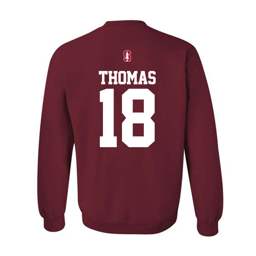 Stanford - NCAA Baseball : Kassius Thomas - Classic Shersey Crewneck Sweatshirt-1