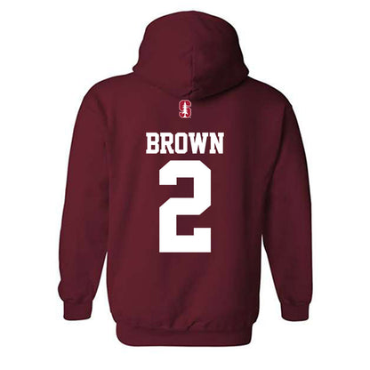 Stanford - NCAA Football : Elijah Brown - Classic Shersey Hooded Sweatshirt-1