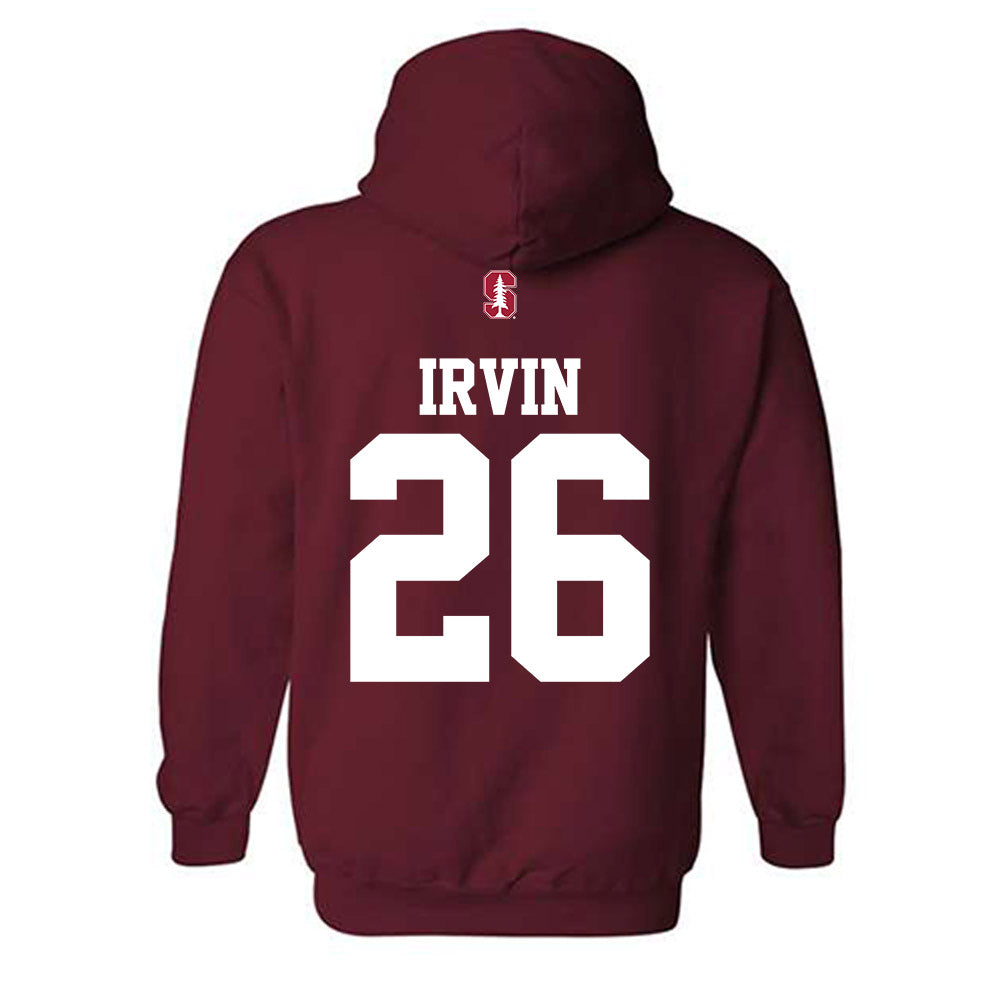 Stanford - NCAA Football : Sedrick Irvin - Classic Shersey Hooded Sweatshirt-1