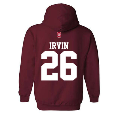 Stanford - NCAA Football : Sedrick Irvin - Classic Shersey Hooded Sweatshirt-1