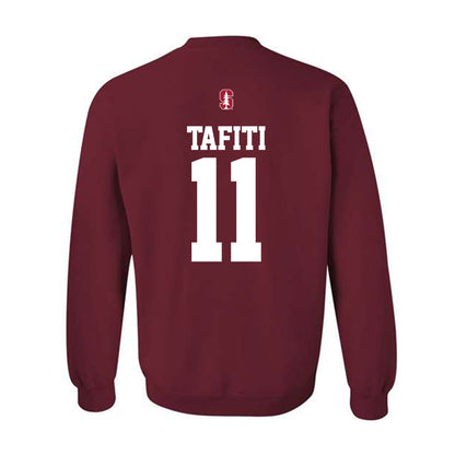 Stanford - NCAA Football : Tevarua Tafiti - Classic Shersey Crewneck Sweatshirt-1