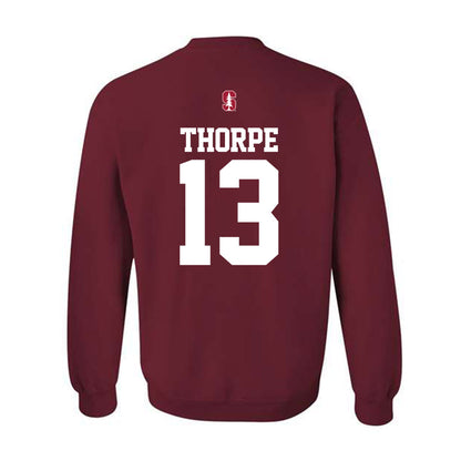 Stanford - NCAA Football : Liam Thorpe - Classic Shersey Crewneck Sweatshirt-1