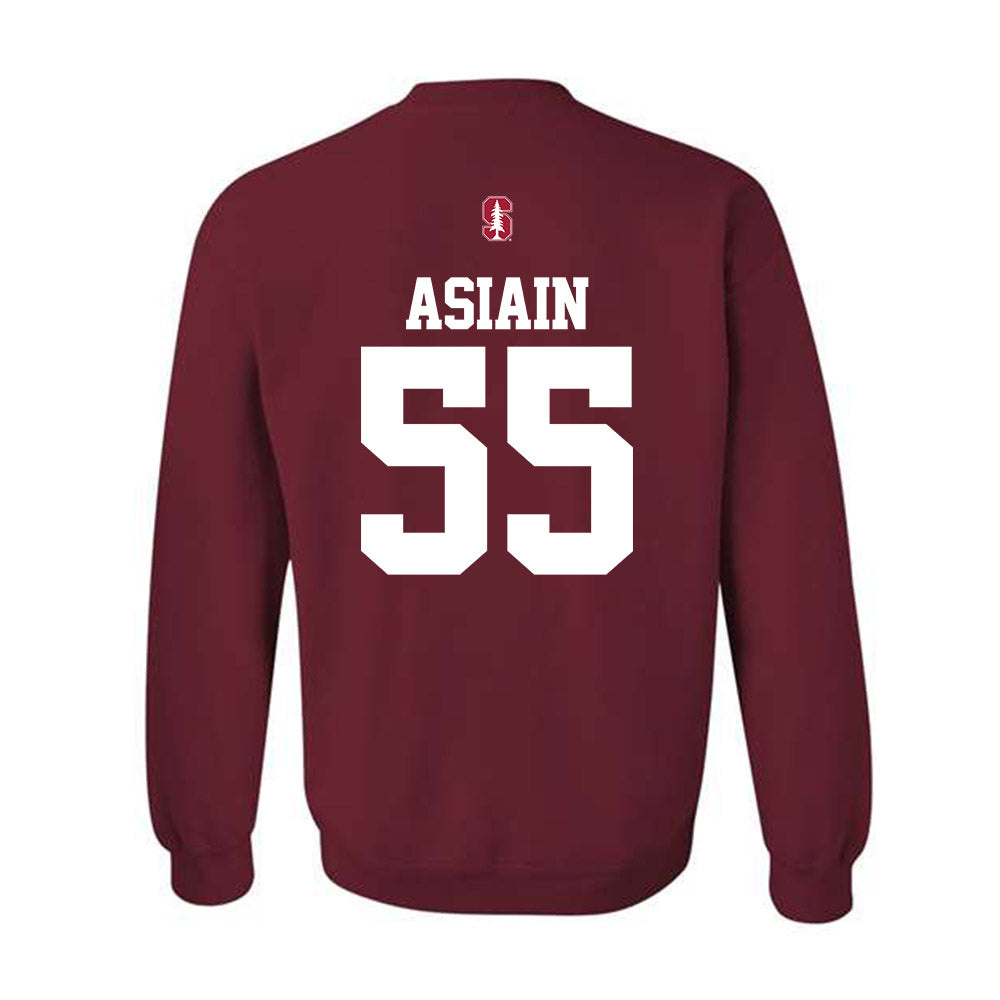 Stanford - NCAA Football : Joe Asiain - Classic Shersey Crewneck Sweatshirt-1