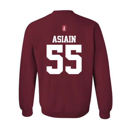 Stanford - NCAA Football : Joe Asiain - Classic Shersey Crewneck Sweatshirt-1