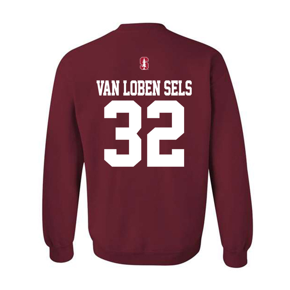 Stanford - NCAA Football : Owen van Loben Sels - Classic Shersey Crewneck Sweatshirt-1