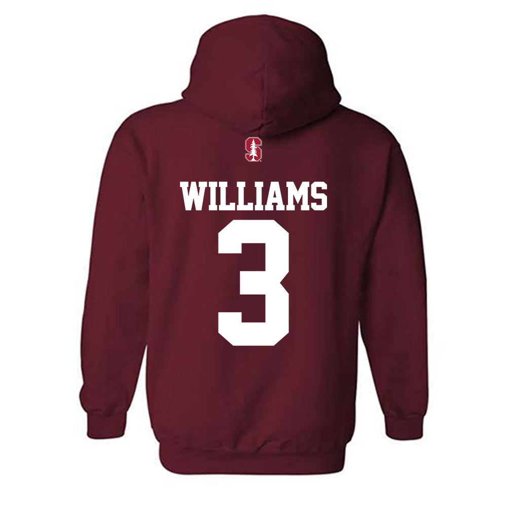 Stanford - NCAA Football : CJ Williams - Classic Shersey Hooded Sweatshirt-1