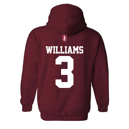 Stanford - NCAA Football : CJ Williams - Classic Shersey Hooded Sweatshirt-1