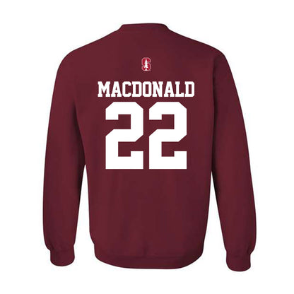 Stanford - NCAA Baseball : Cort MacDonald - Classic Shersey Crewneck Sweatshirt-1