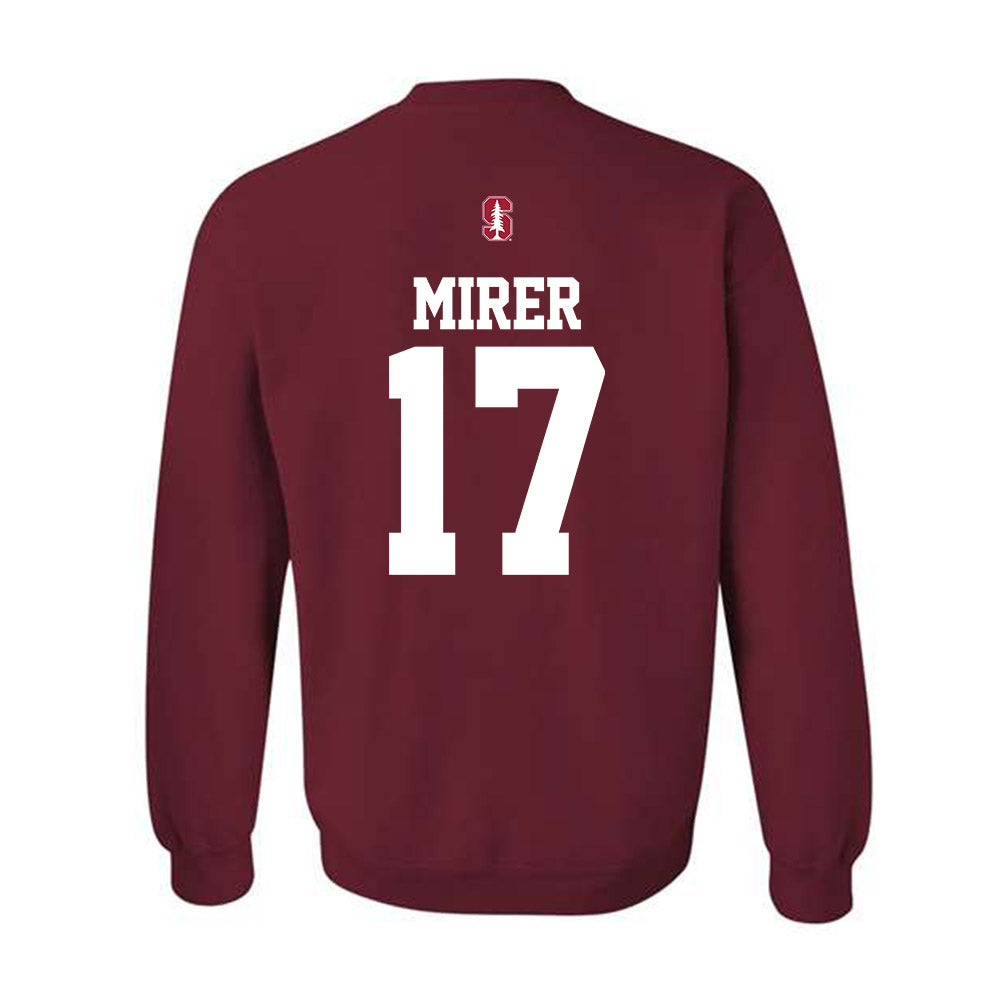 Stanford - NCAA Football : Charlie Mirer - Classic Shersey Crewneck Sweatshirt-1