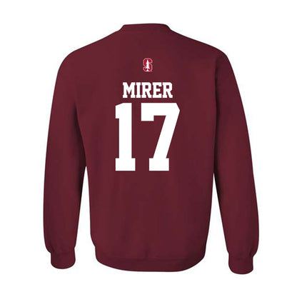 Stanford - NCAA Football : Charlie Mirer - Classic Shersey Crewneck Sweatshirt-1