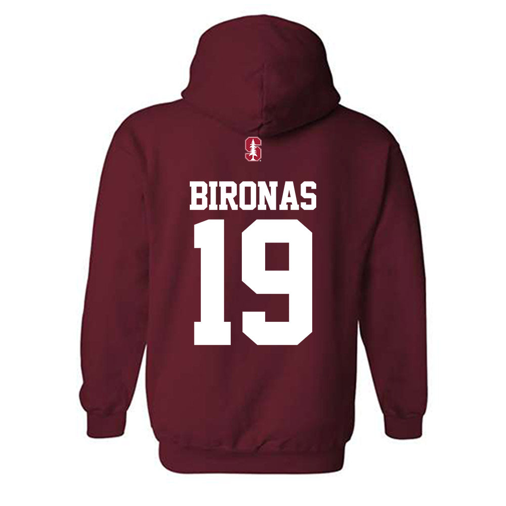 Stanford - NCAA Football : London Bironas - Classic Shersey Hooded Sweatshirt-1