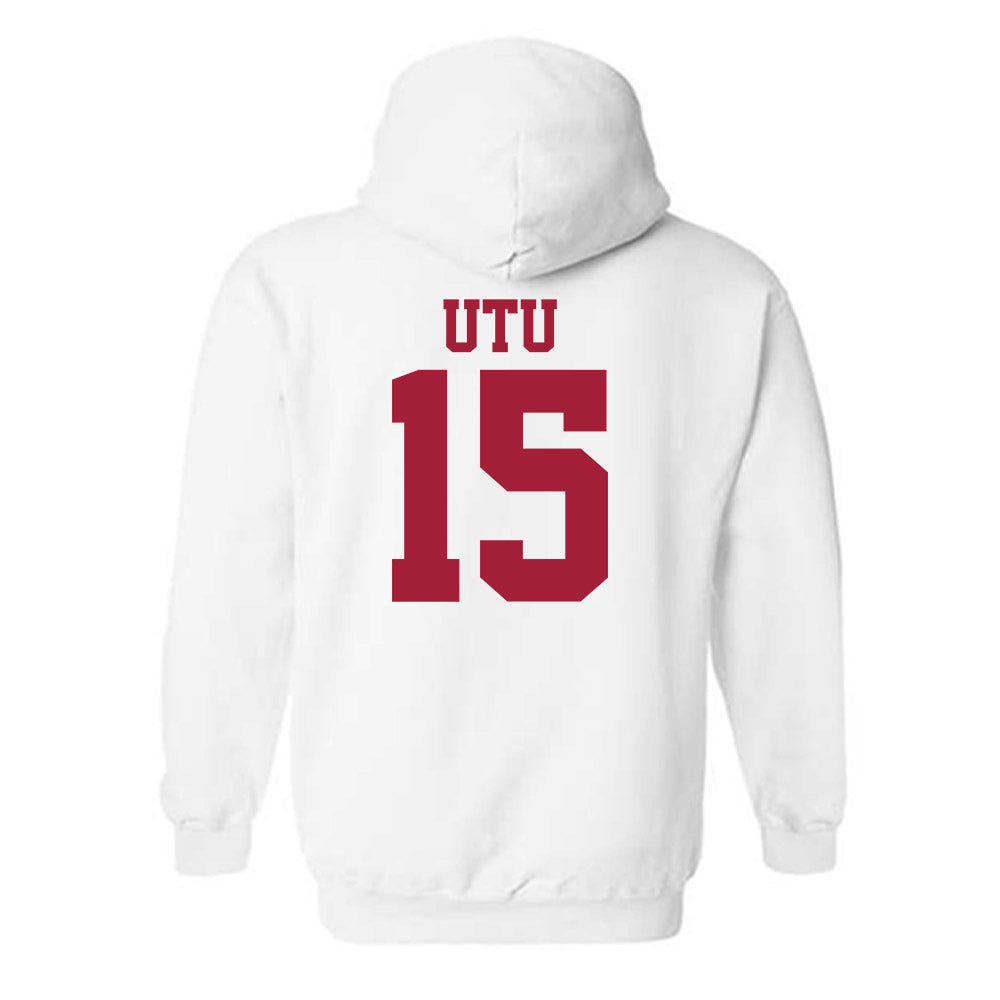 Stanford - NCAA Football : Donte Utu - Classic Shersey Hooded Sweatshirt-1