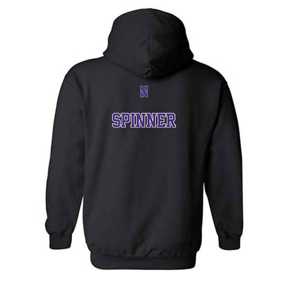 Northwestern - NCAA Men's Swimming & Diving : Wiley Spinner - Classic Shersey Hooded Sweatshirt