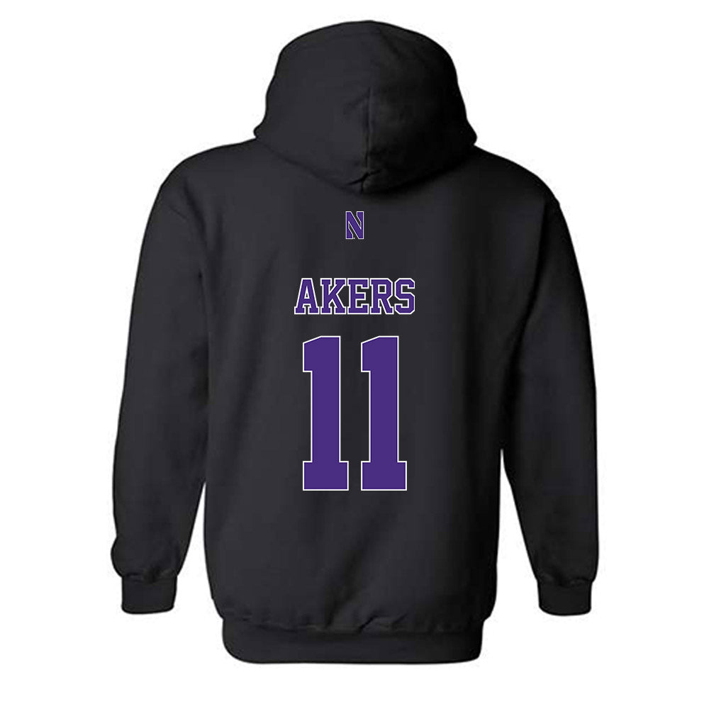 Northwestern - NCAA Football : Luke Akers - Classic Shersey Hooded Sweatshirt