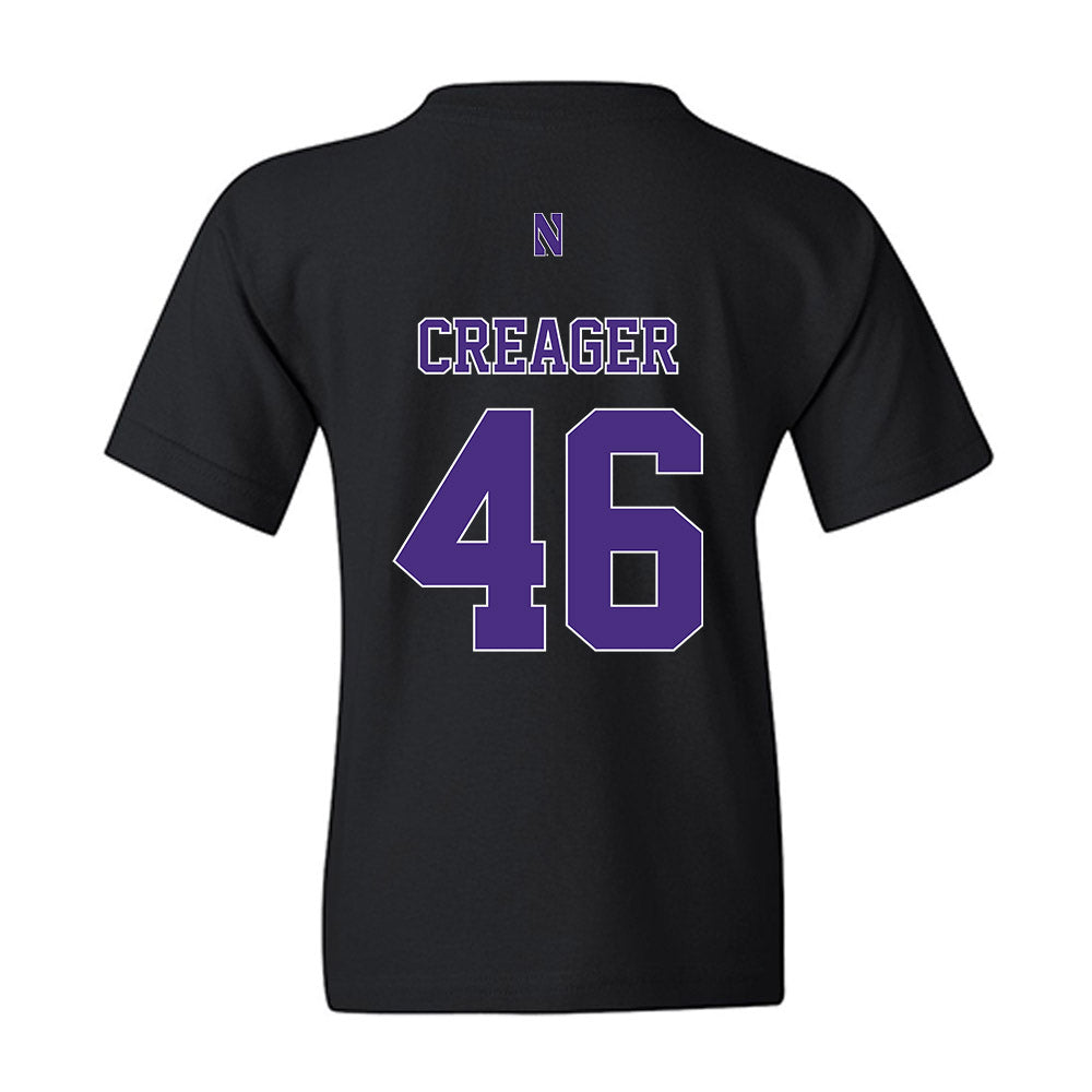 Northwestern - NCAA Football : Lincoln Creager - Classic Shersey Youth T-Shirt-1