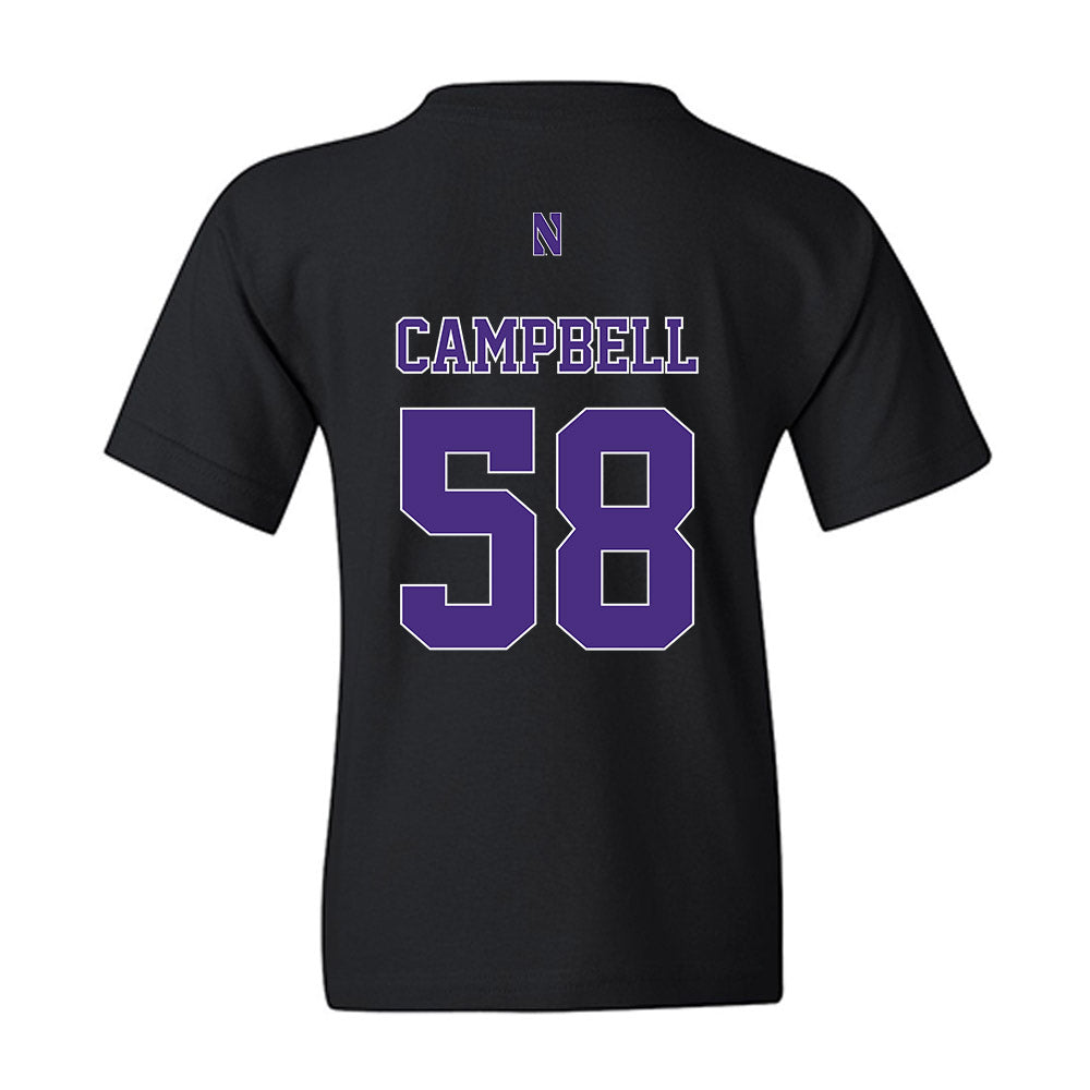 Northwestern - NCAA Football : Nathaniel Campbell - Classic Shersey Youth T-Shirt-1