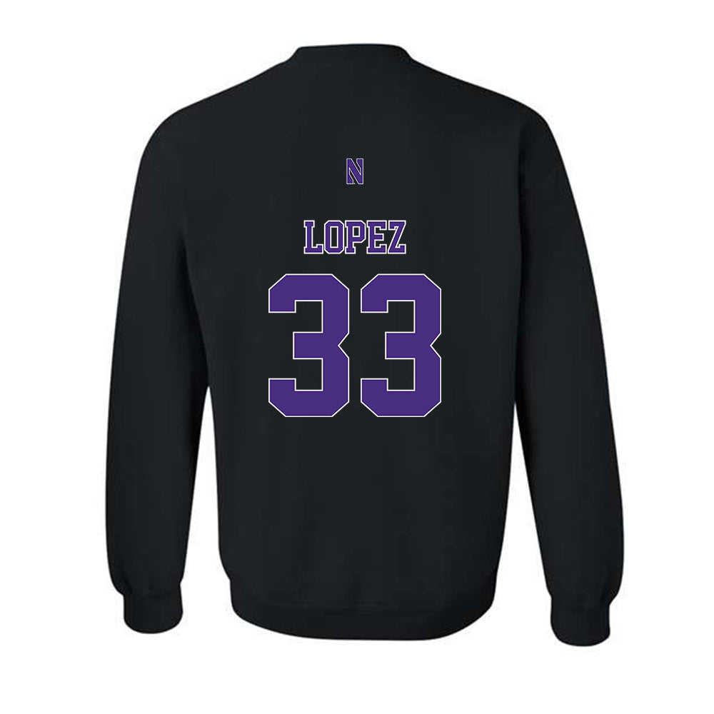 Northwestern - NCAA Women's Basketball : Amparo Lopez - Classic Shersey Crewneck Sweatshirt-1